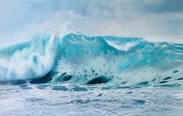 Картина под названием "La vague et le vent" - Rony Raphael, Подлинное произведение искусства, Масло