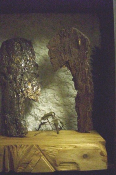 Sculpture intitulée "IMOTHEP" par Parhelio, Œuvre d'art originale, Bois