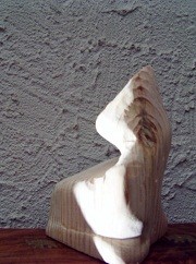 Sculpture intitulée "La revanche d'Oedipe" par Parhelio, Œuvre d'art originale, Bois