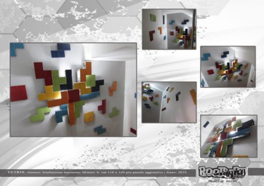 Scultura intitolato "Tetris" da Rootsart Ceramics, Opera d'arte originale, Ceramica