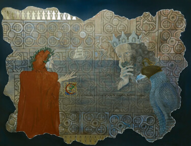 Картина под названием "Stupor Mundi" - Rosa Anna Argento, Подлинное произведение искусства, Акрил Установлен на Деревянная р…
