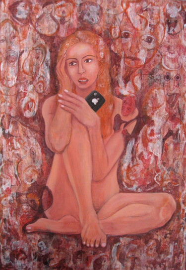 Malerei mit dem Titel "Wa(h)re Liebe 1" von Rosa Bittner, Original-Kunstwerk, Acryl