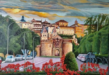 Pintura titulada "Puerta de Bisagra (…" por Rosa M Fernández, Obra de arte original, Oleo