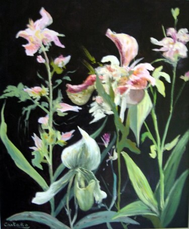 Pintura titulada "Orquídeas 1" por Rosa Maria Castaño, Obra de arte original