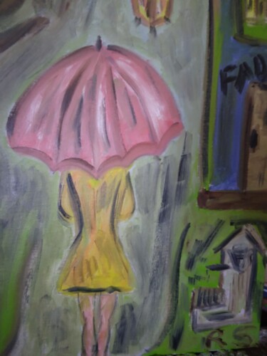 Pintura titulada "Chuva, silêncio, fa…" por Rosa Maria Duarte, Obra de arte original, Oleo