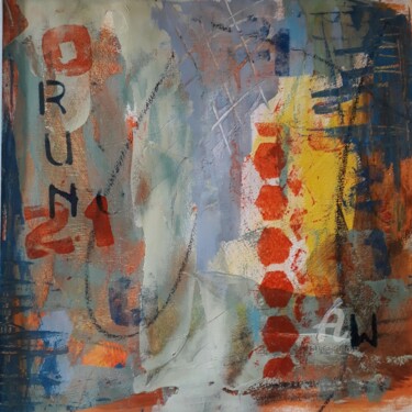 Painting titled "RUN" by Rosa Martinelli, Original Artwork, Acrylic
