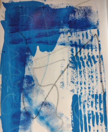 Painting titled "Azul&Azul" by Rosa Martinelli, Original Artwork, Acrylic