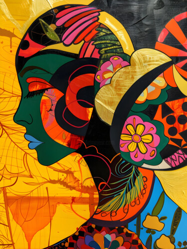 Digitale Kunst getiteld "Blütenpracht der Se…" door Rosa Piazza, Origineel Kunstwerk, Digitaal Schilderwerk