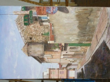 Malerei mit dem Titel "Calle de pueblo" von Rosa Torralba, Original-Kunstwerk
