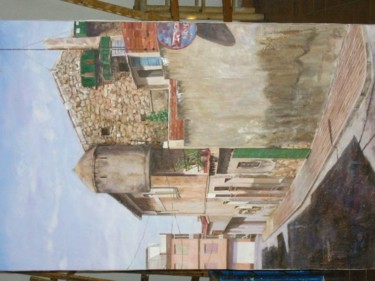 Pintura titulada "Calle de pueblo" por Rosa Torralba, Obra de arte original