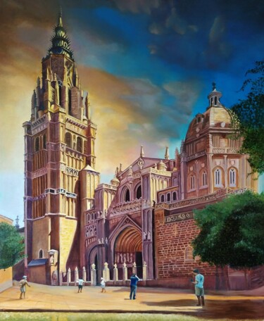 Catedral Toledo Peinture intitulée "Catedral Toledo" par Rosa M Fernández, Œuvre d'art originale, Huile