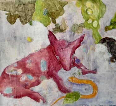 Pintura intitulada "A Coral" por Rosa Hollmann, Obras de arte originais