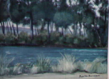 Painting titled "Il fiume Galeso" by Rosalba Buccoliero, Original Artwork