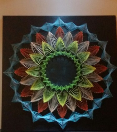 Artesanato intitulada "Mandala del Girasole" por R&G Intrecci Artistici, Obras de arte originais