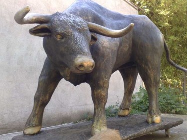 Sculpture intitulée "Taureau" par Rosalie C, Œuvre d'art originale