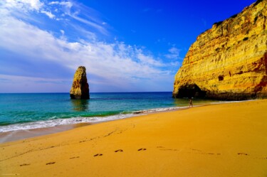 Photographie intitulée "Algarve 9 : la plage" par Rosalina Vaz, Œuvre d'art originale, Photographie numérique