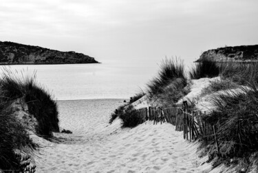 Photographie intitulée "Vue sur la plage" par Rosalina Vaz, Œuvre d'art originale, Photographie numérique