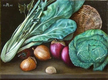 Painting titled "Vegetariana" by Altini, Original Artwork