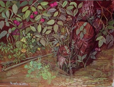 Painting titled "sottobosco" by Altini, Original Artwork