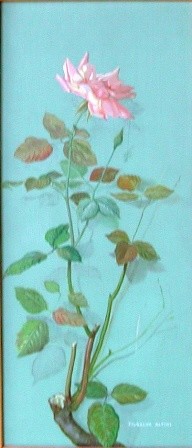 Painting titled "Rosa rosa- tecnica…" by Altini, Original Artwork