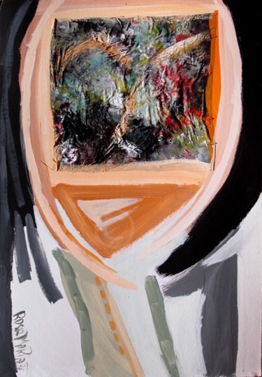 Pittura intitolato "La maschera" da Rosamaria Santini, Opera d'arte originale, Olio