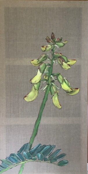 Картина под названием "Astragalus pendulif…" - Rosa Mujal Closa, Подлинное произведение искусства, Масло Установлен на Дерев…