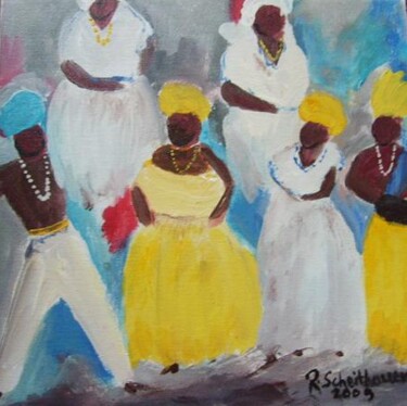 Painting titled "Candomblé (Afro-Bra…" by Rosangela Scheithauer, Original Artwork