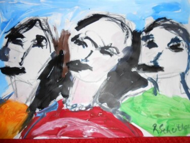 Painting titled "Three ladies" by Rosangela Scheithauer, Original Artwork