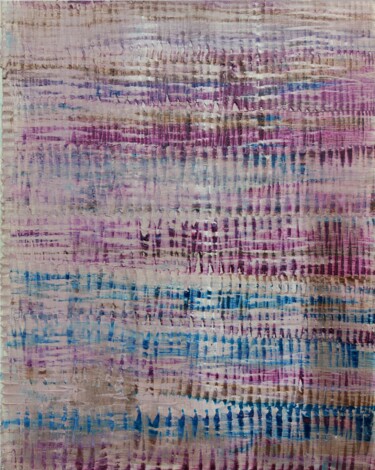 Painting titled "fabric weft" by Rosangela Rodrigues, Original Artwork, Oil