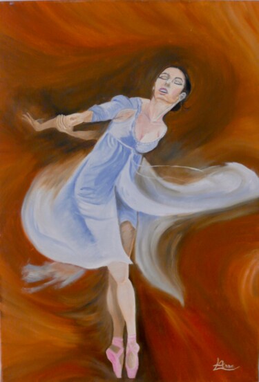 Peinture intitulée ""La danseuse"" par Rosann, Œuvre d'art originale, Huile