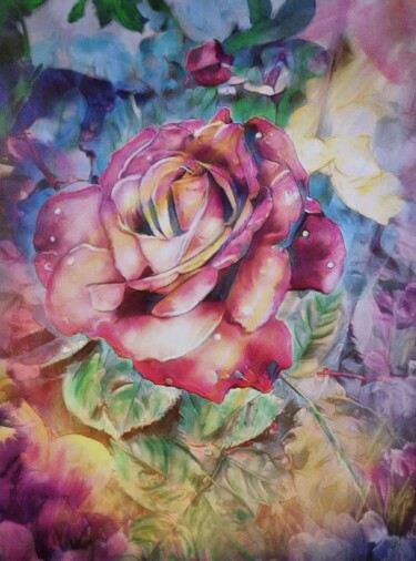Arte digitale intitolato "Rosa" da Rosanna Moniaci, Opera d'arte originale, Pittura digitale