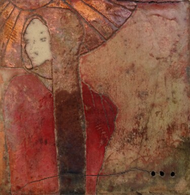 Schilderij getiteld "katzu ohno145." door Rosanna Palumbo, Origineel Kunstwerk, Glazuur