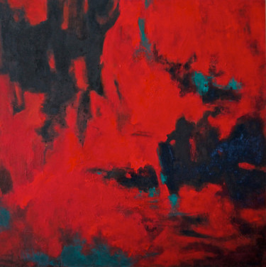 Pittura intitolato "Rosso" da Rosanna Tomasi, Opera d'arte originale