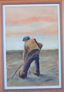 Painting titled "Le paysan" by Claeys, Original Artwork
