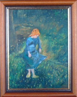 Painting titled "L'enfant dans le bo…" by Claeys, Original Artwork