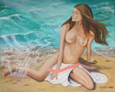 Painting titled "brisa-marina-oleo-5…" by Rosa Maria Rins Dirichx, Original Artwork, Oil