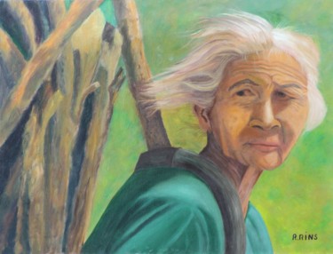Pintura titulada "vietnamita-oleo-50x…" por Rosa Maria Rins Dirichx, Obra de arte original, Oleo