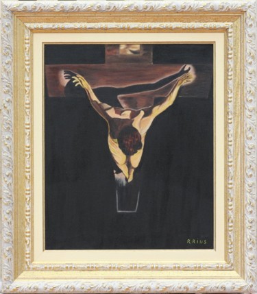 Pintura titulada "el-cristo-reproducc…" por Rosa Maria Rins Dirichx, Obra de arte original, Oleo