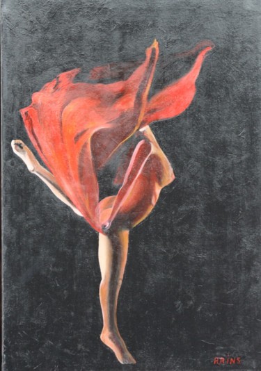 Pintura titulada "bailarina-oleo-95x6…" por Rosa Maria Rins Dirichx, Obra de arte original, Oleo