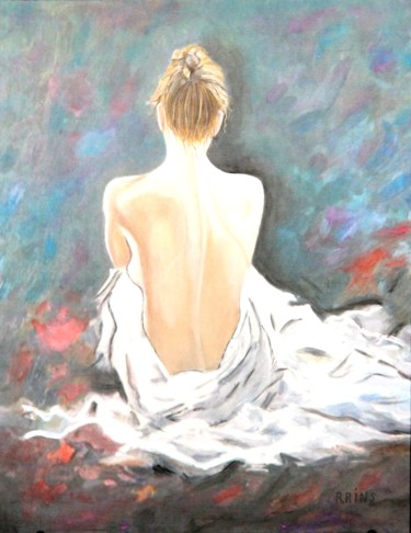 Painting titled "intimidad-oleo-65x5…" by Rosa Maria Rins Dirichx, Original Artwork, Oil