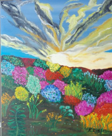 Pintura titulada "la-primavera-oleo-s…" por Rosa Maria Rins Dirichx, Obra de arte original, Oleo
