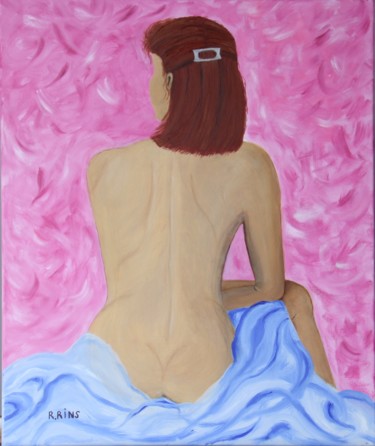 Картина под названием "LA MODELO" - Rosa Maria Rins Dirichx, Подлинное произведение искусства, Масло