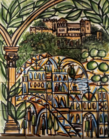 Peinture intitulée "LEIRIA" par Rosário Bello, Œuvre d'art originale, Mosaïque