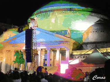 Digital Arts titled "Colori in Piazza" by Coros, Original Artwork, Digital Painting