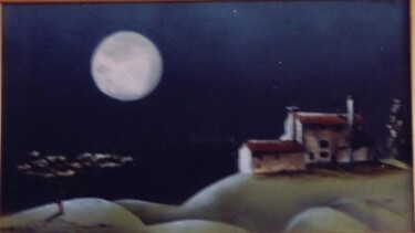 Pittura intitolato "Noche de Luna" da Rosario De Mattos, Opera d'arte originale, Olio