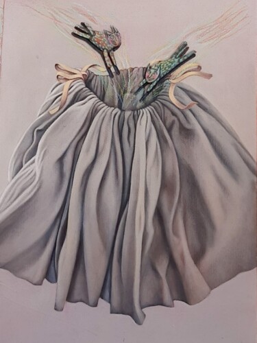 Pittura intitolato "la polleraza" da Rosario Rubilar, Opera d'arte originale, Acrilico