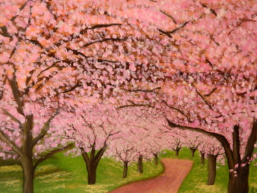 Pittura intitolato "Primavera" da Rosario Aufiero, Opera d'arte originale, Olio