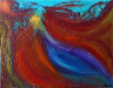 Pintura intitulada "Oceano" por Rosario Aufiero, Obras de arte originais, Óleo