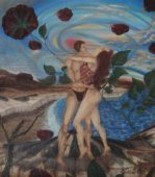 Pittura intitolato ""Danza d'amore"" da Rosario Tortorella, Opera d'arte originale