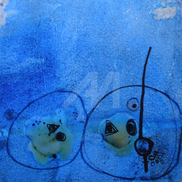 'Blue' 25x25x2 cm ©2017 por Rosa Virgili Abelló